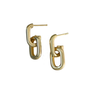 LORELEI | Double Oval 18K Gold Plated Earrings