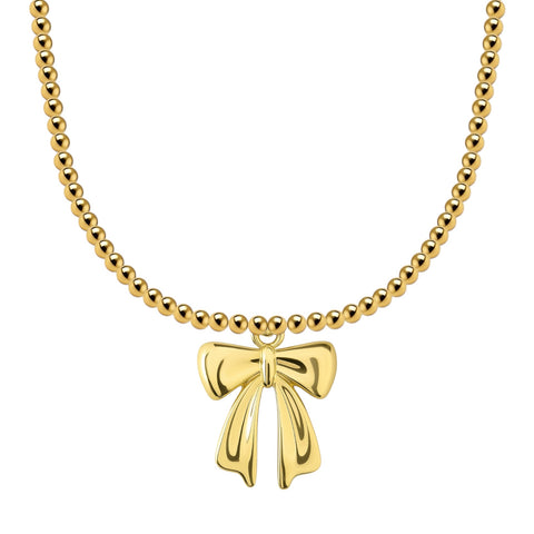 Wonder Bow Charm | Gold Filled Beaded Necklace