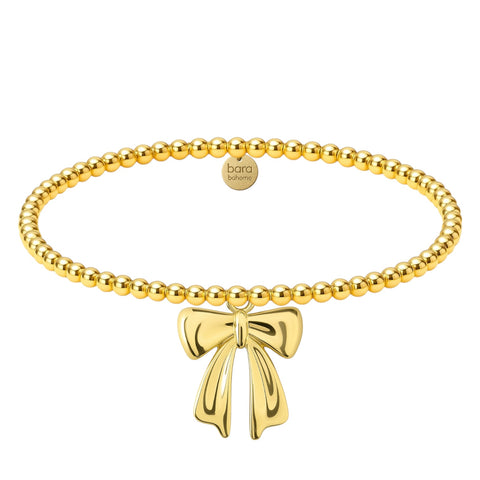 Wonder Bow | Gold Filled Beaded Charm Bracelet