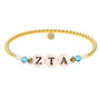 Zeta Tau Alpha Beaded Sorority Bracelet