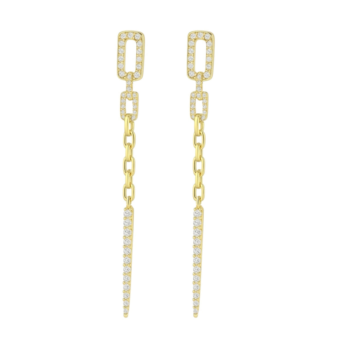 Adele | Pave Drop Earrings - Bara Boheme