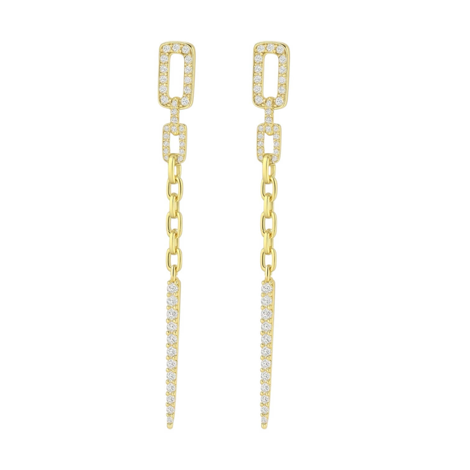 Adele | Pave Drop Earrings
