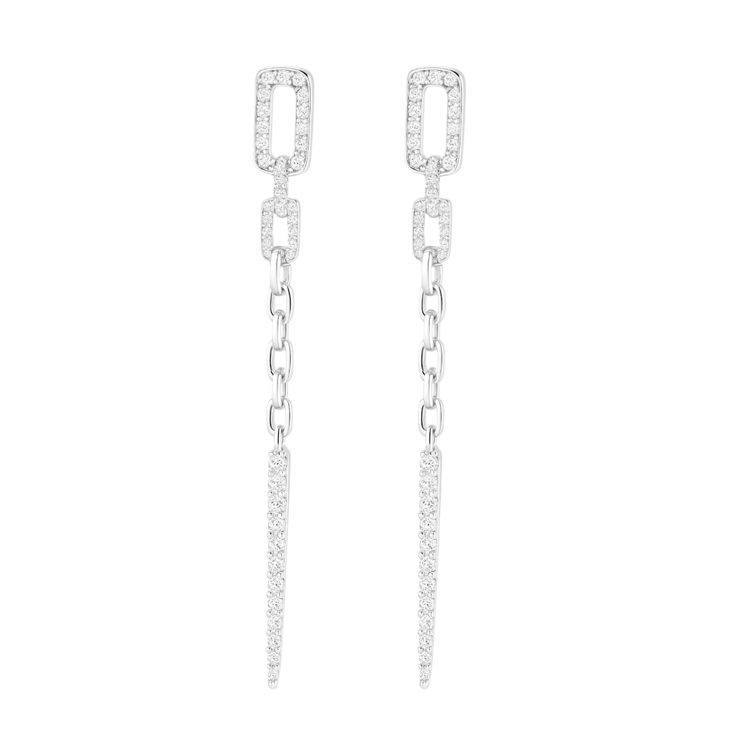 Adele | Pave Drop Earrings