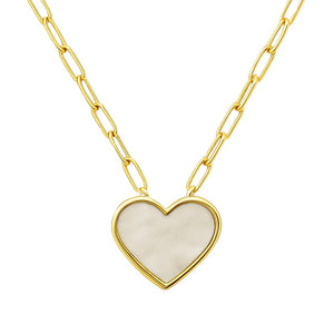 Adore | Mother of Pearl Heart Necklace