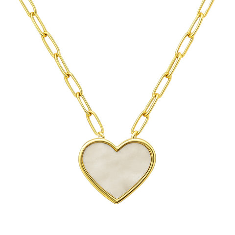 Adore | Mother of Pearl Heart Necklace