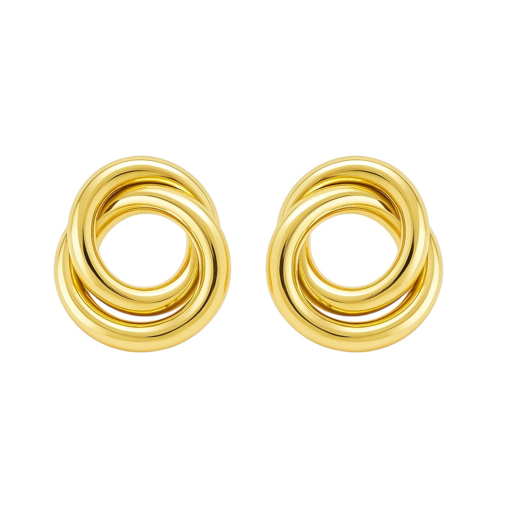 Alana | Gold Plated Knot Earrings
