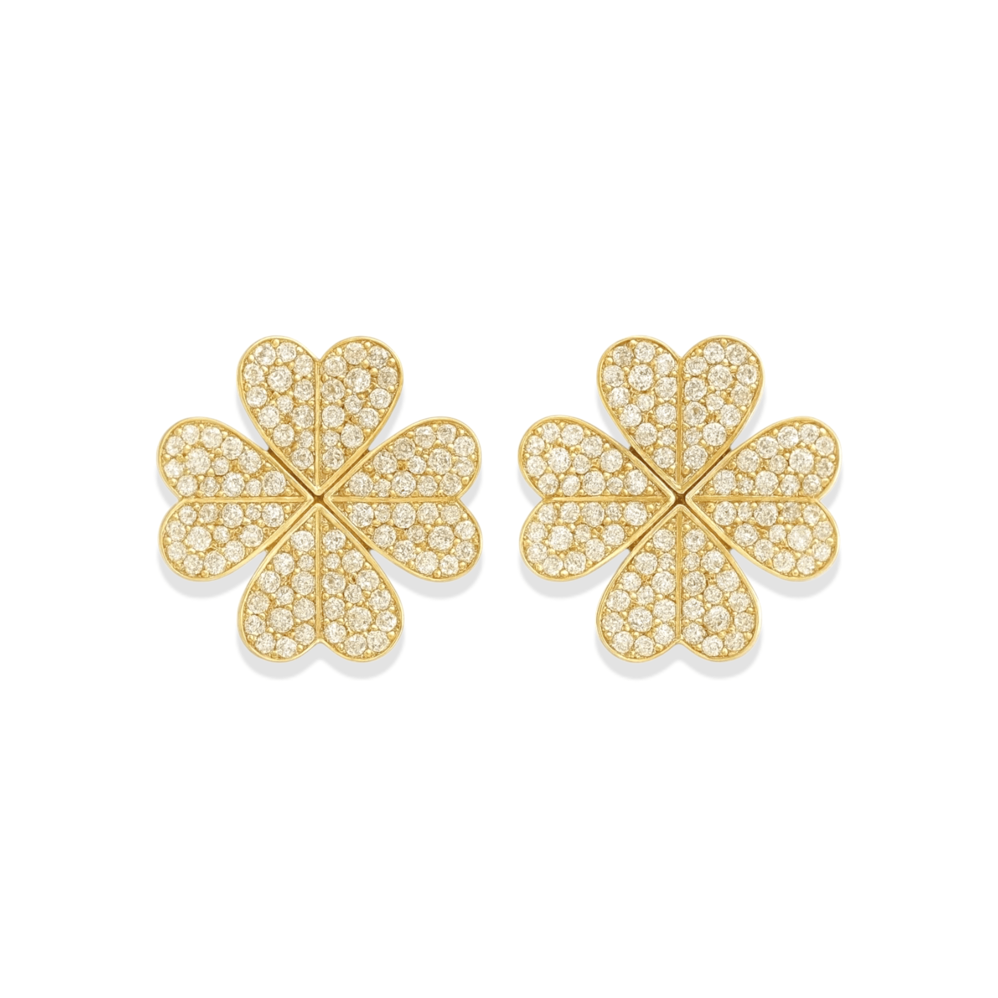 Alice | Pave Shamrock Earrings - Bara Boheme