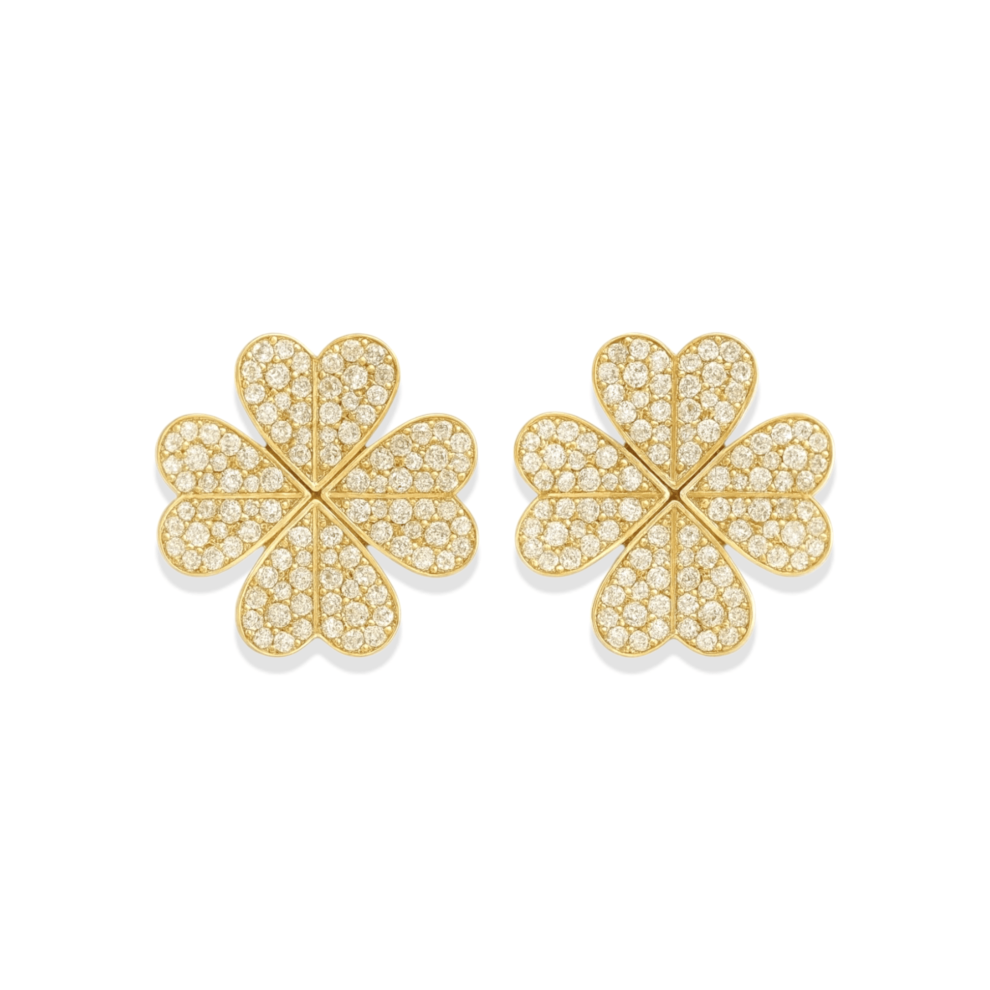 Alice | Pave Shamrock Earrings - Bara Boheme
