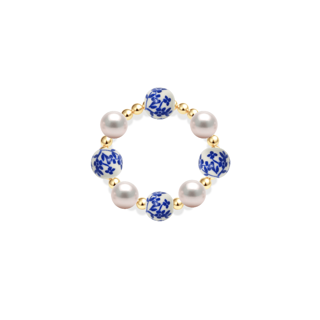 Amalfi Bella – Porcelain Beaded Ring - Bara Boheme
