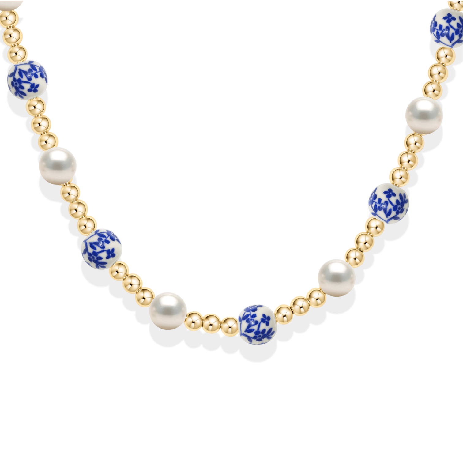 Amalfi Bloom – Porcelain Beaded Necklace - Bara Boheme