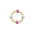 Amalfi Bloom – Porcelain Beaded Ring - Bara Boheme