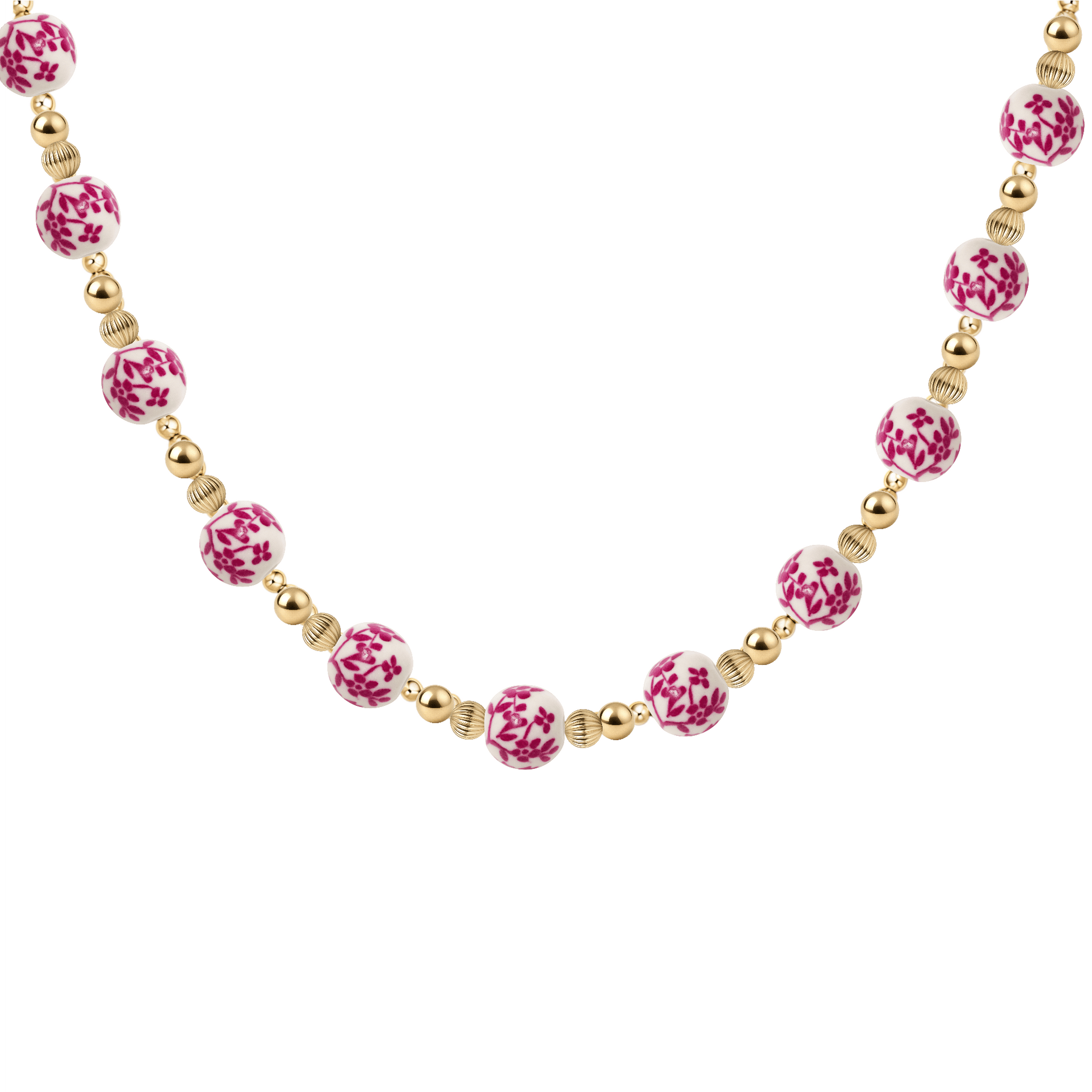 Amalfi Blossom – Porcelain Beaded Necklace - Bara Boheme