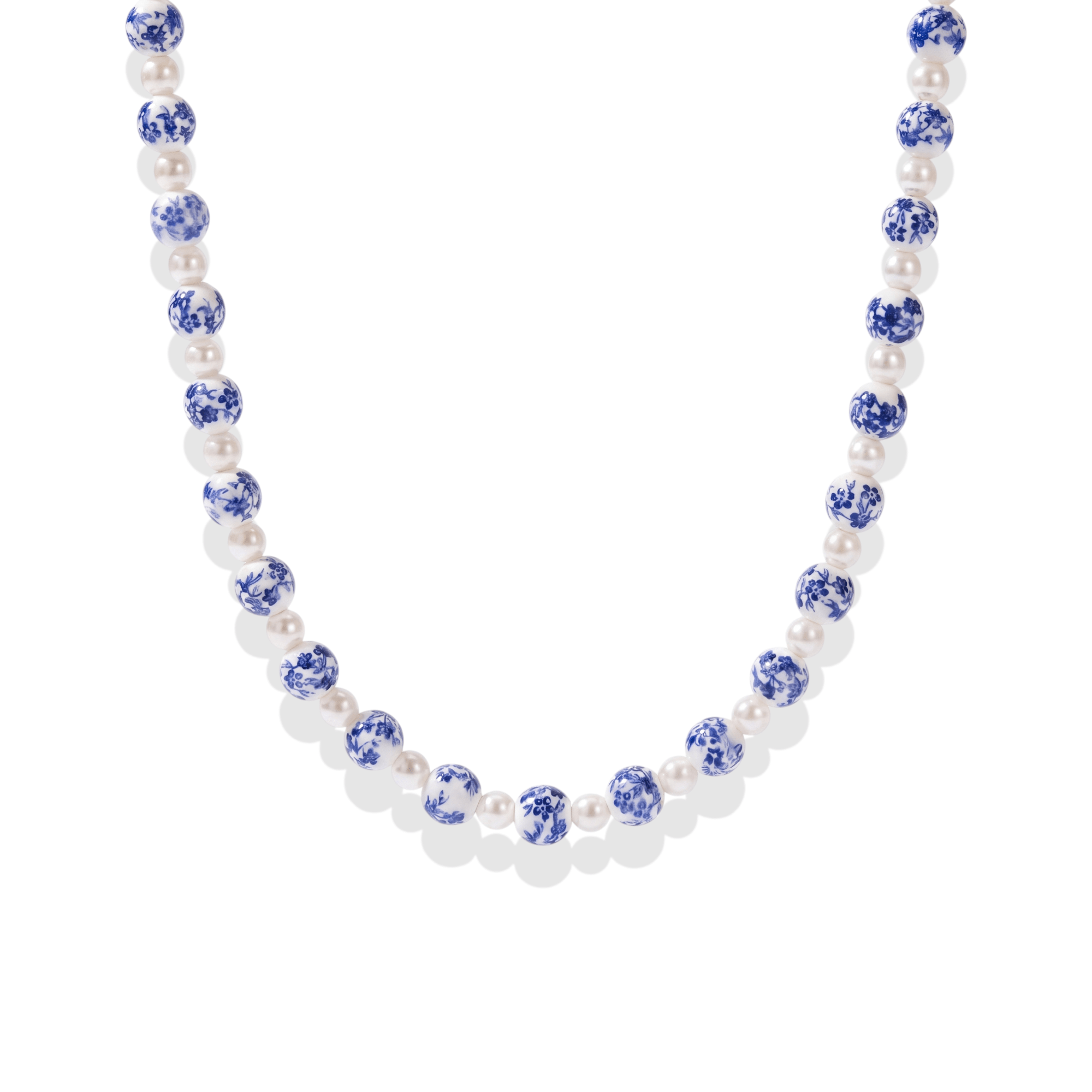 Amalfi Celeste – Porcelain Beaded Necklace - Bara Boheme