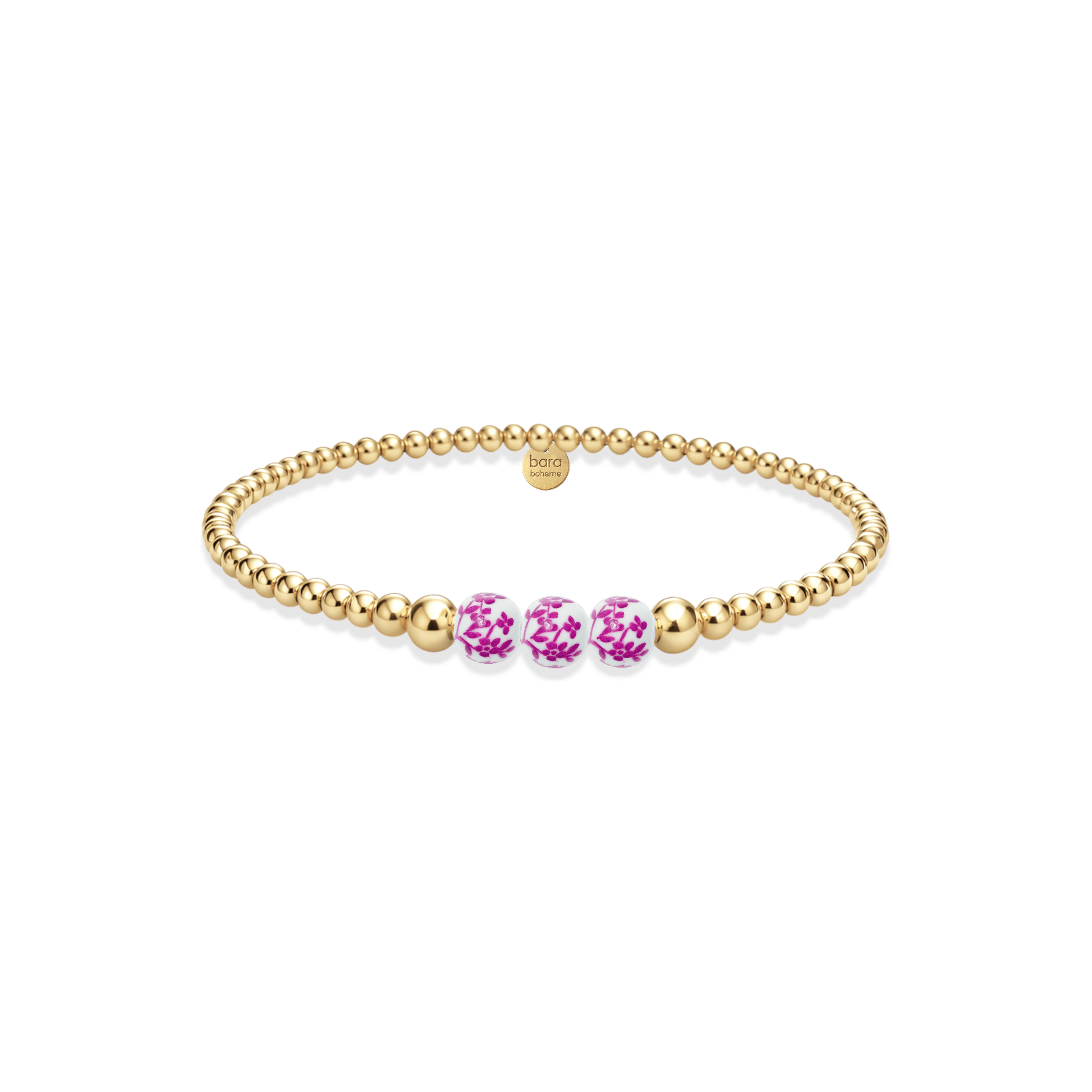 Amalfi Magnolia – Porcelain Beaded Bracelet - Bara Boheme