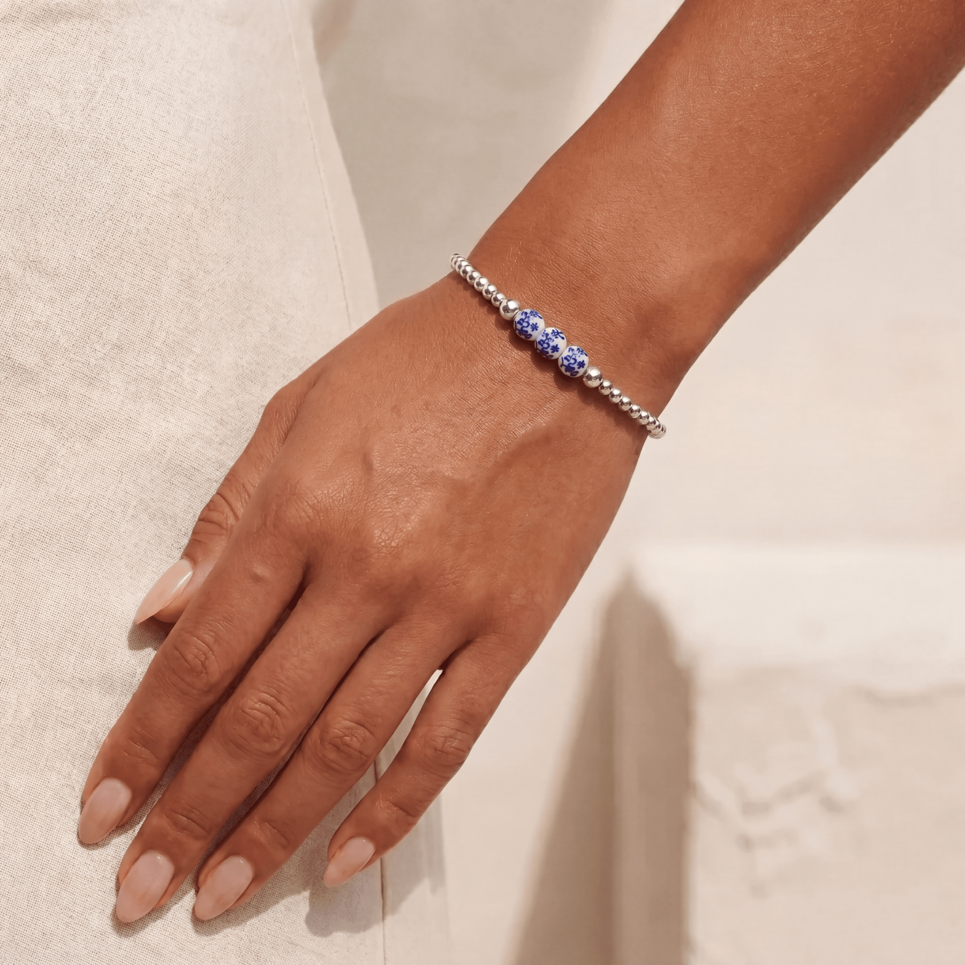 Amalfi Magnolia – Porcelain Beaded Bracelet - Bara Boheme