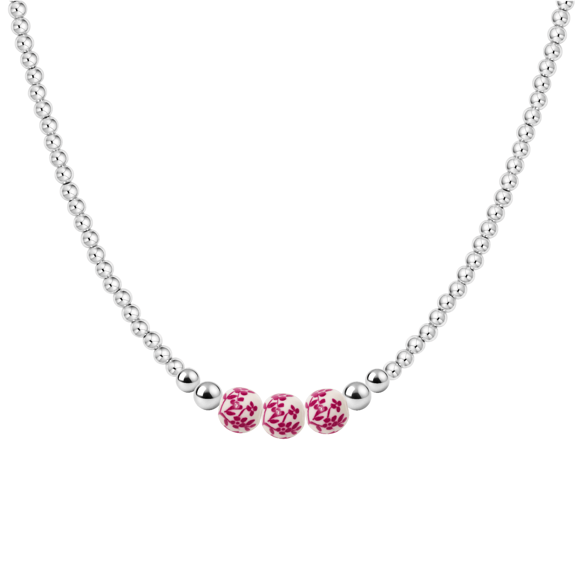 Amalfi Magnolia – Porcelain Beaded Necklace - Bara Boheme