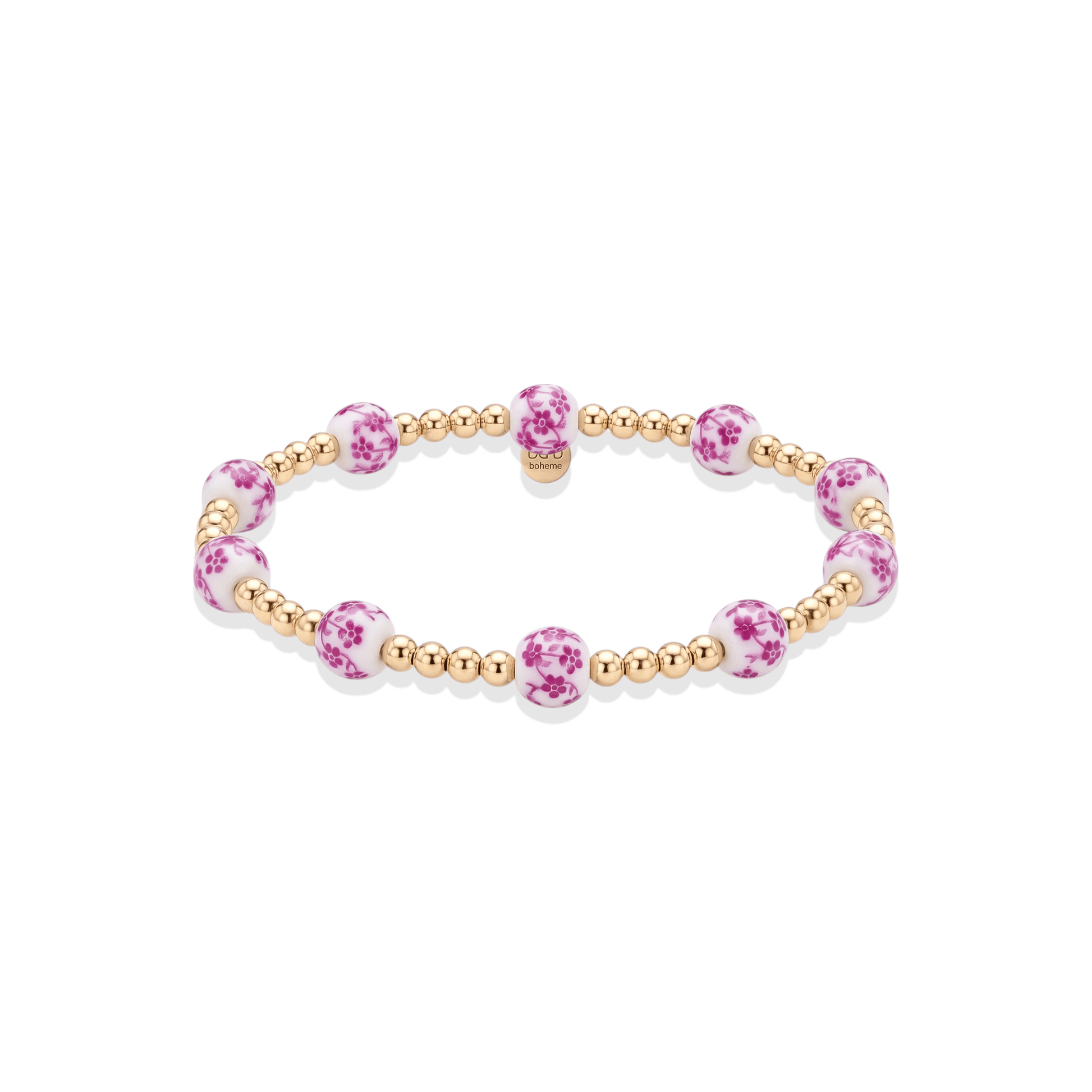 Amalfi Oleander – Porcelain Beaded Bracelet - Bara Boheme