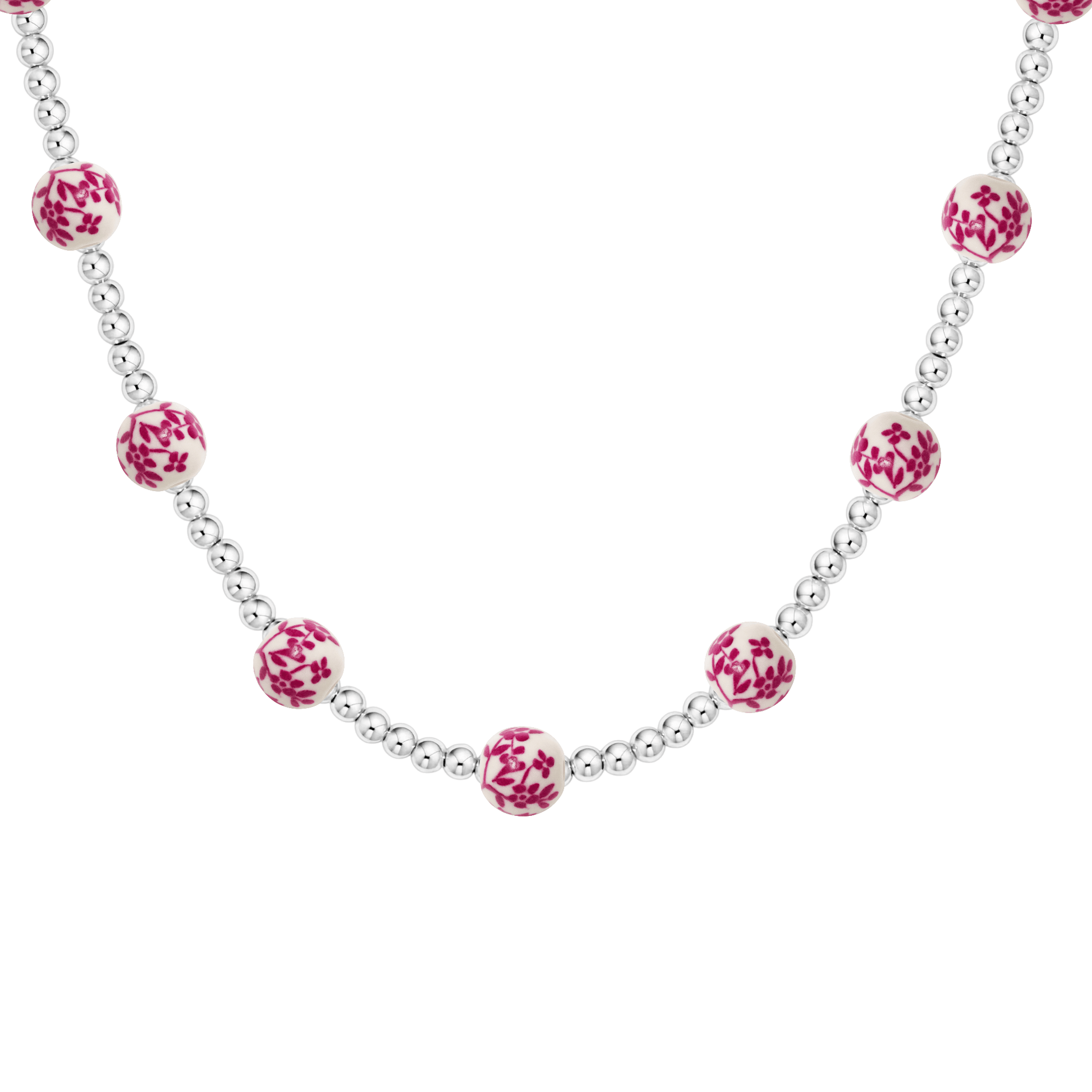 Amalfi Oleander – Porcelain Beaded Necklace - Bara Boheme