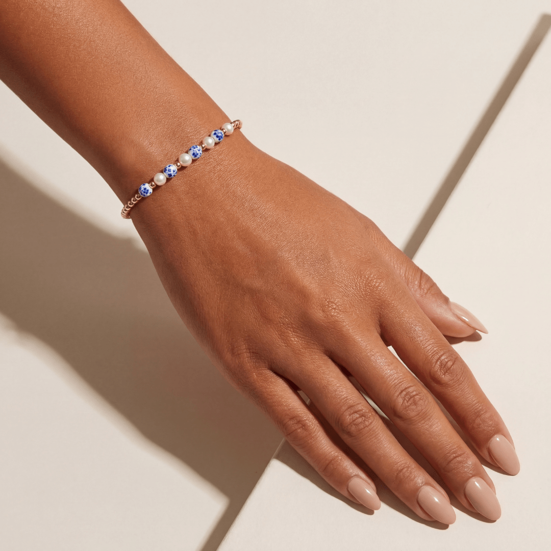 Amalfi Petal – Porcelain Beaded Bracelet - Bara Boheme