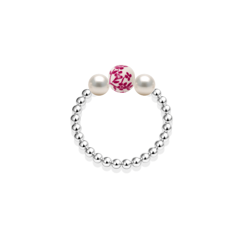 Amalfi Single – Porcelain Beaded Ring - Bara Boheme