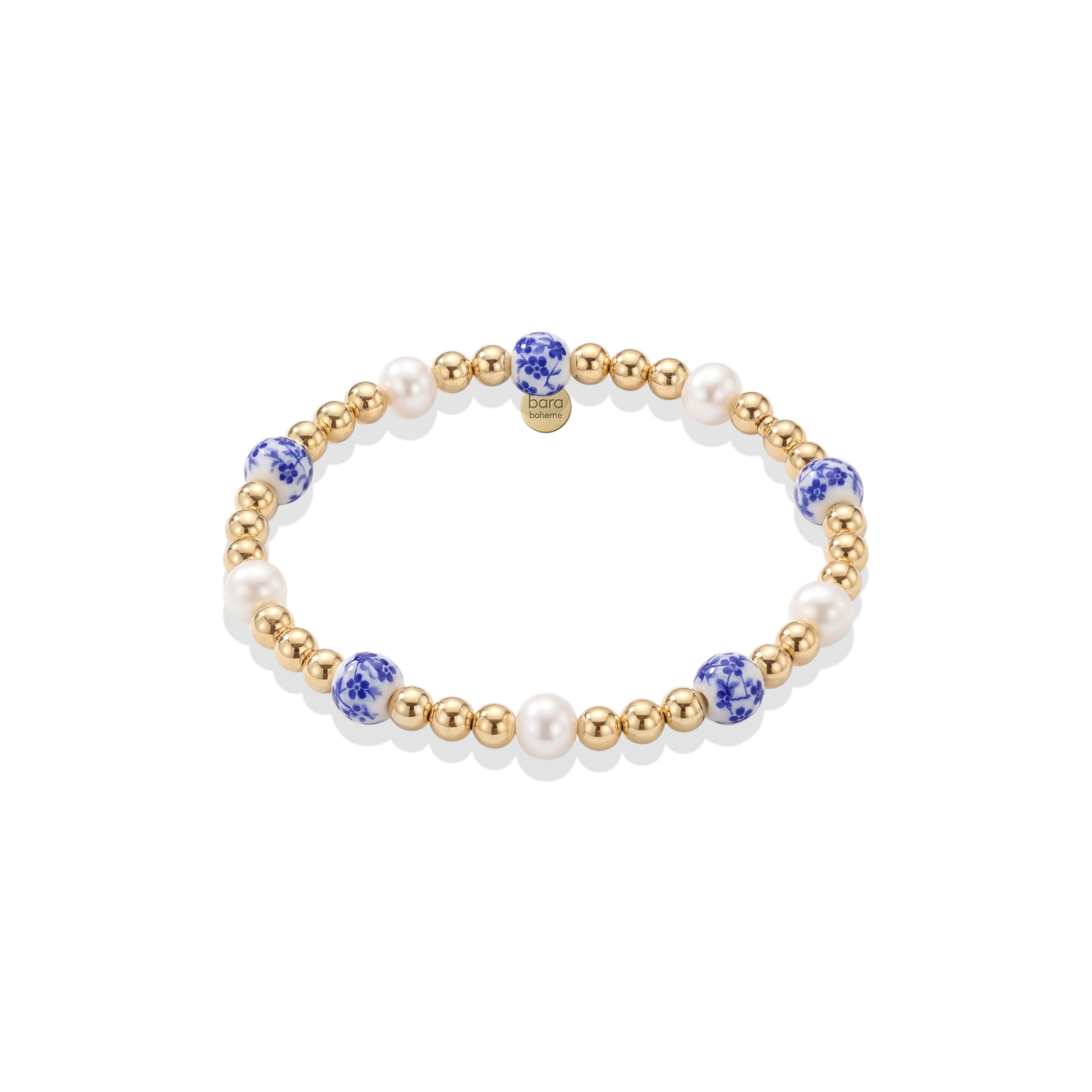 Amalfi Bloom – Porcelain Beaded Bracelet