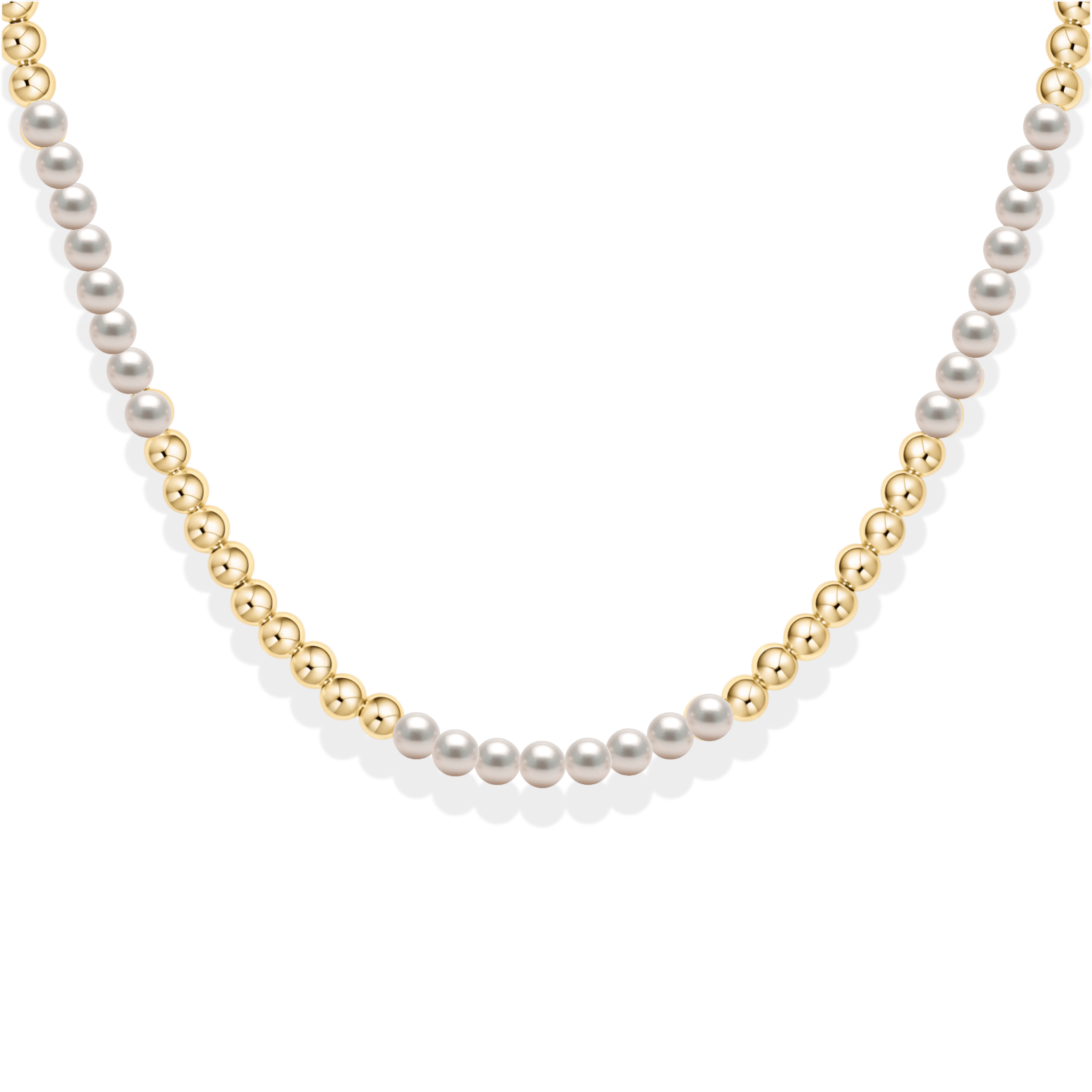 Anna | Gold Filled Beaded Necklace with Pearls - Bara Boheme