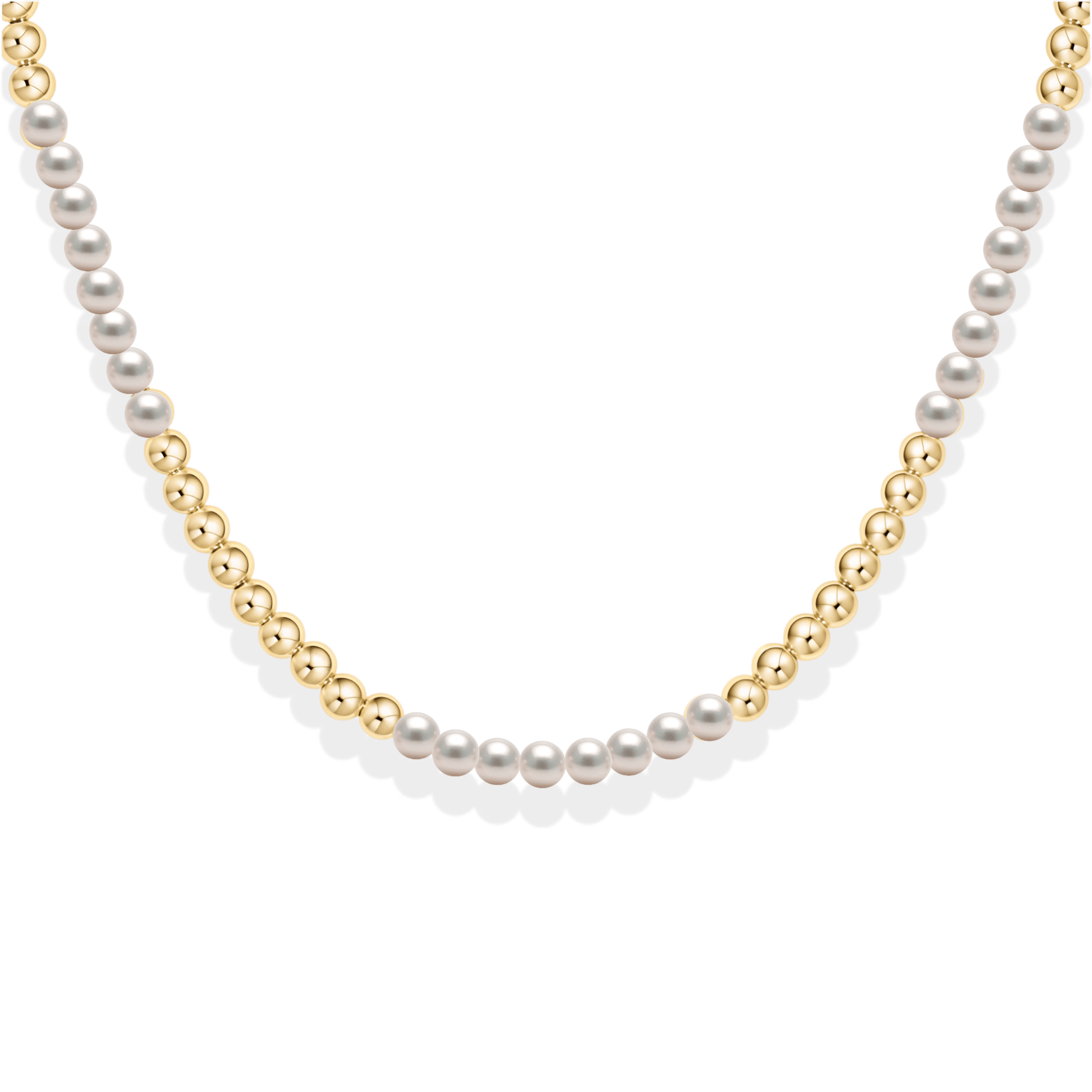 Anna | Gold Filled Beaded Necklace with Pearls - Bara Boheme