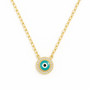 Apollo | Pave Evil Eye Necklace - Bara Boheme