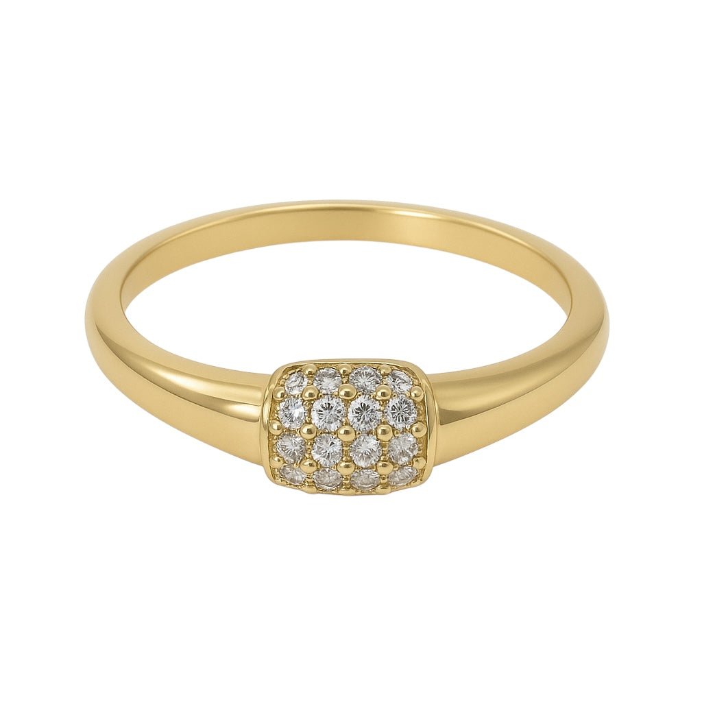 Ari | Pave Gold Plated Ring - Bara Boheme