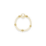 Aria Pearl Beaded Stretchy Ring - Bara Boheme