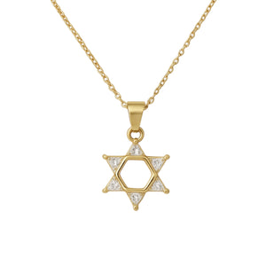 ARIEL | Cubic Zirconia Star Of David Pendant Necklace