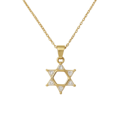 Ariel | Cubic Zirconia Star Of David Pendant Necklace