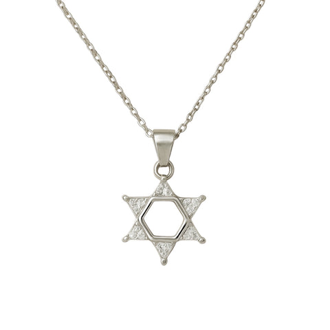 ARIEL | Cubic Zirconia Star Of David Pendant Necklace