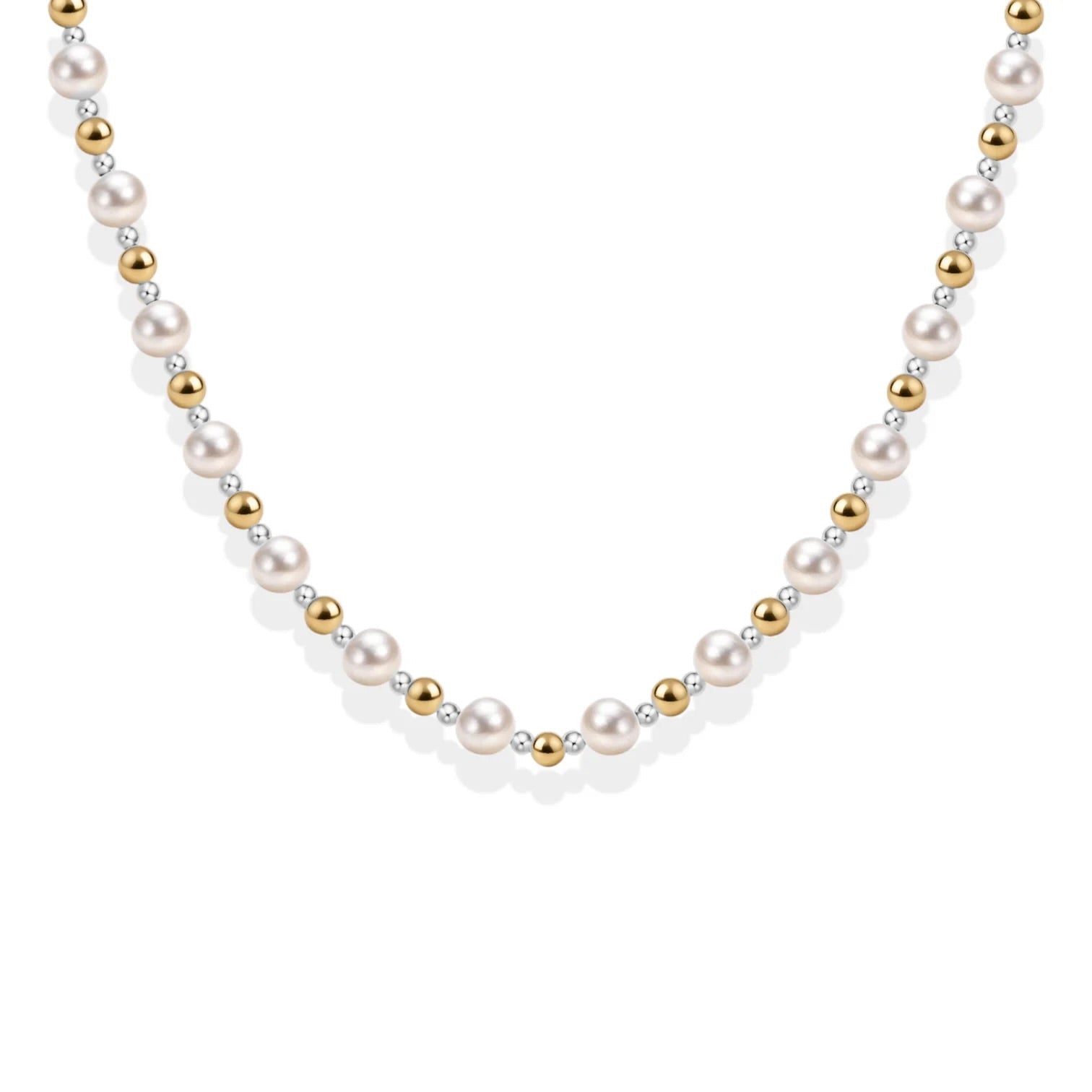 Ashlyn | Gold Filled Beaded Necklace with Pearls - Bara Boheme
