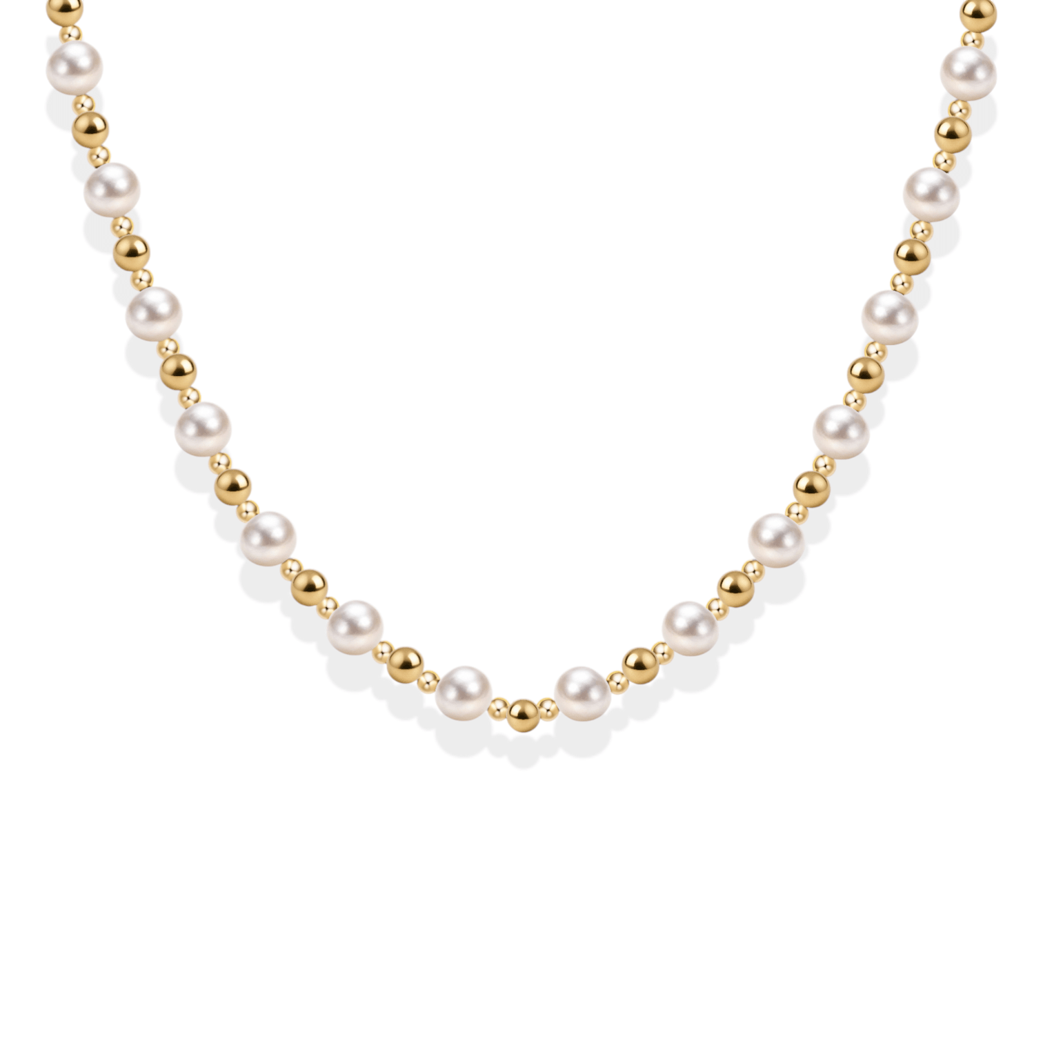 Ashlyn | Gold Filled Beaded Necklace with Pearls - Bara Boheme
