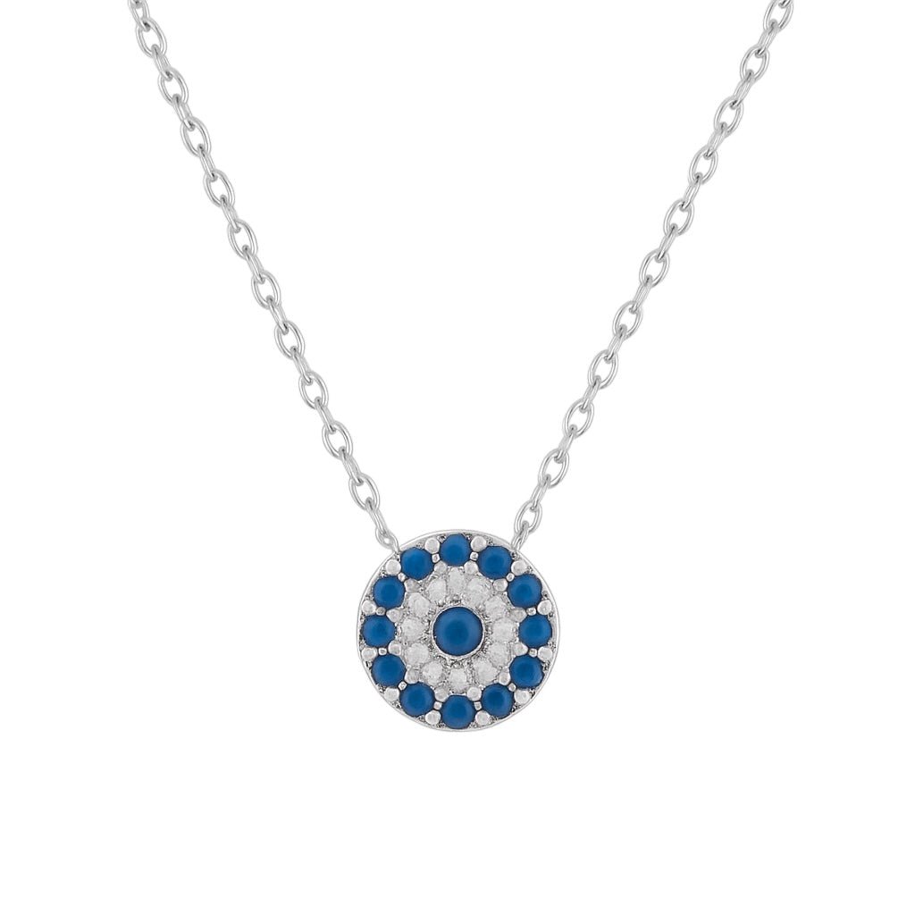 Athena | Pave Evil Eye Necklace - Bara Boheme
