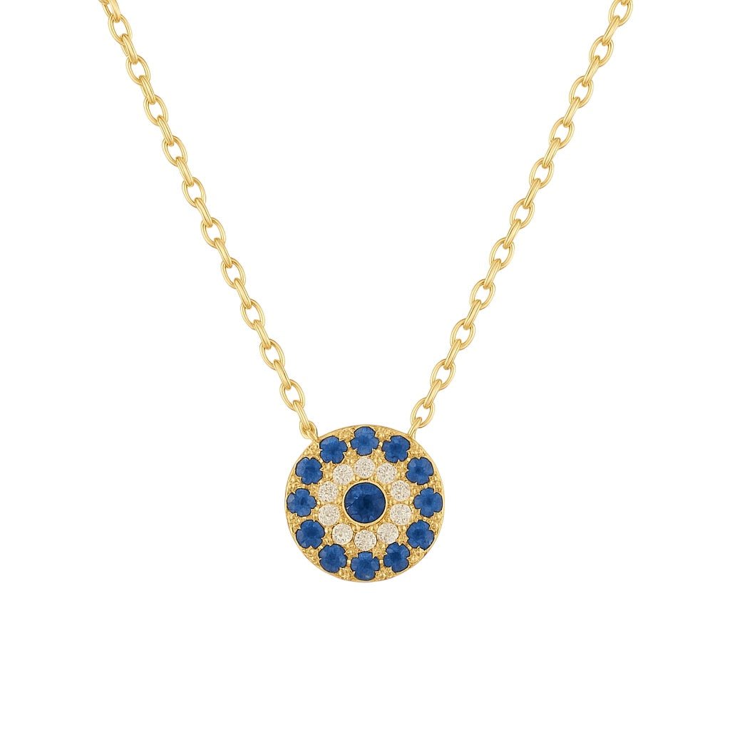 Athena | Pave Evil Eye Necklace - Bara Boheme