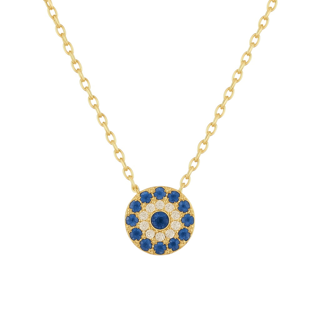 Athena | Pave Evil Eye Necklace