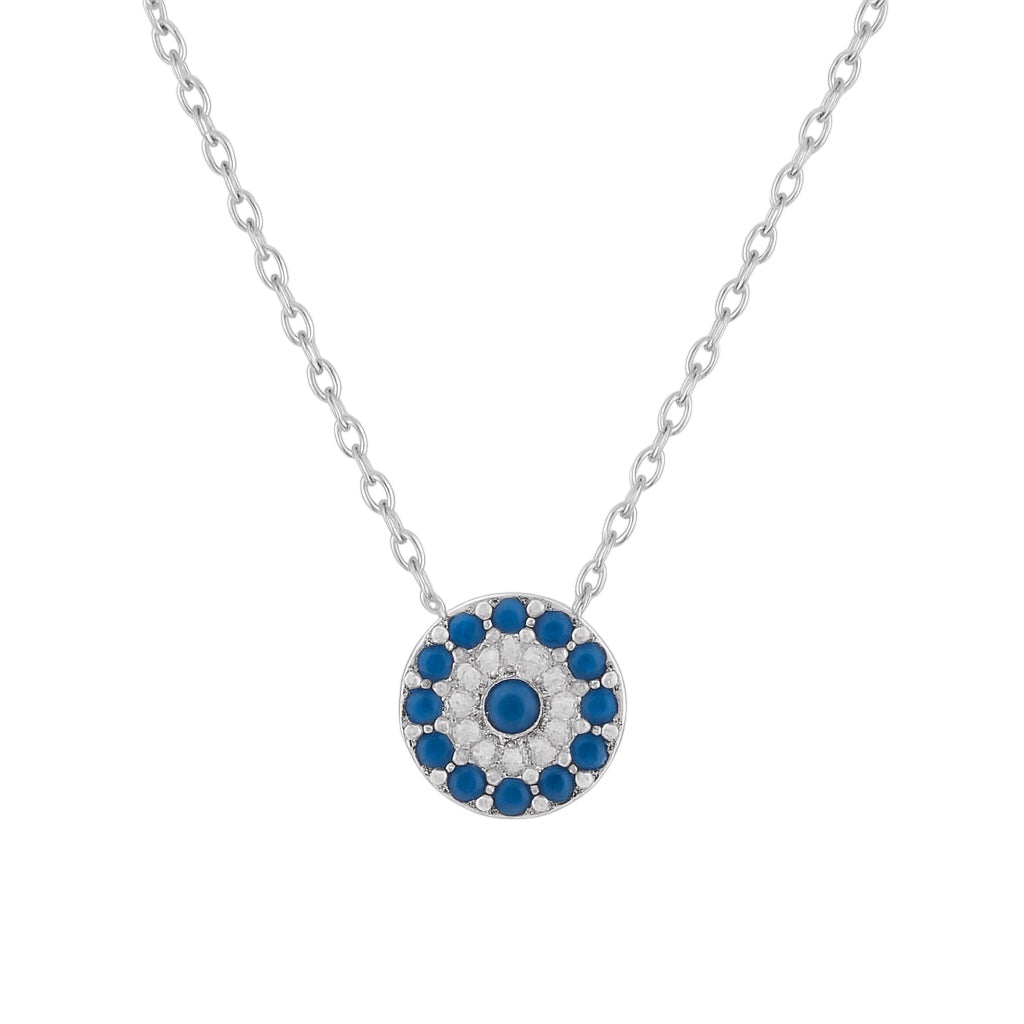 Athena | Pave Evil Eye Necklace