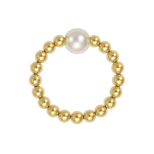 Audrey | Beaded Stretchy Ring with Pearls