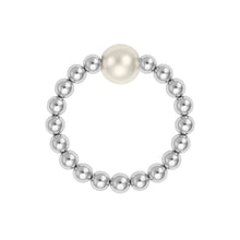 Audrey | Beaded Stretchy Ring with Pearls