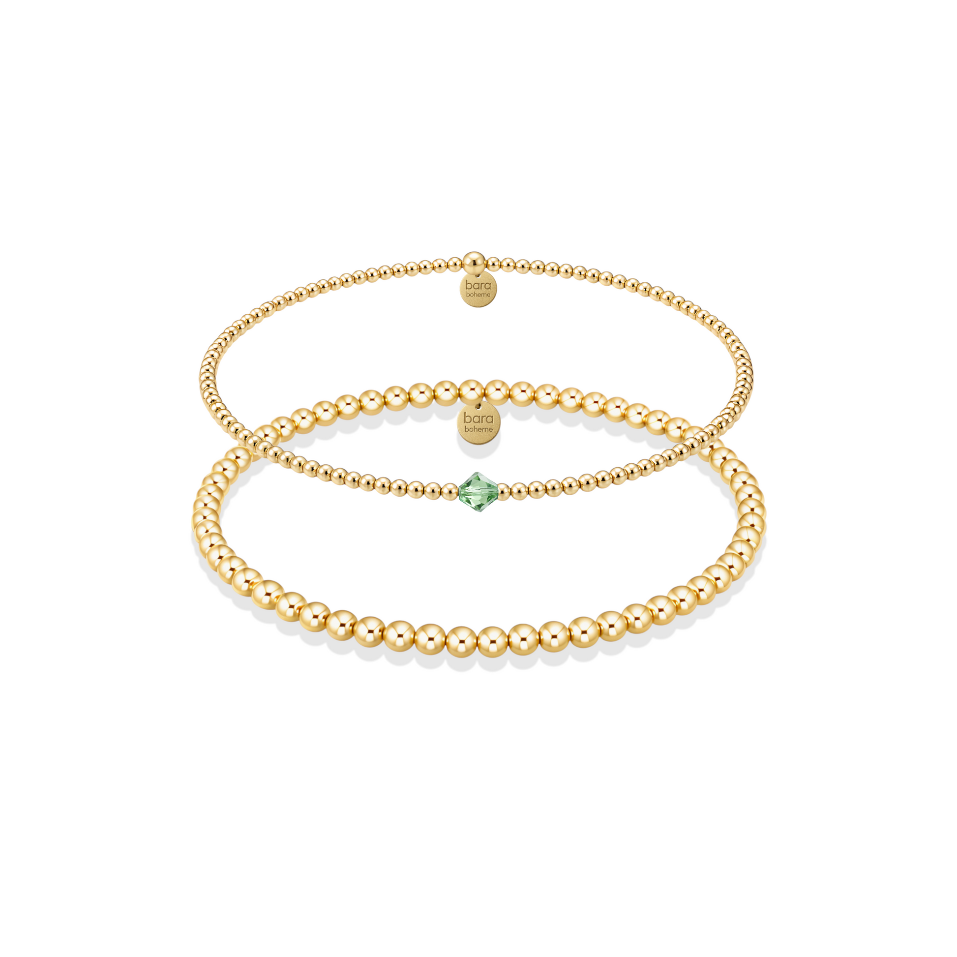 August | Beaded Birthstone Bracelet Duo