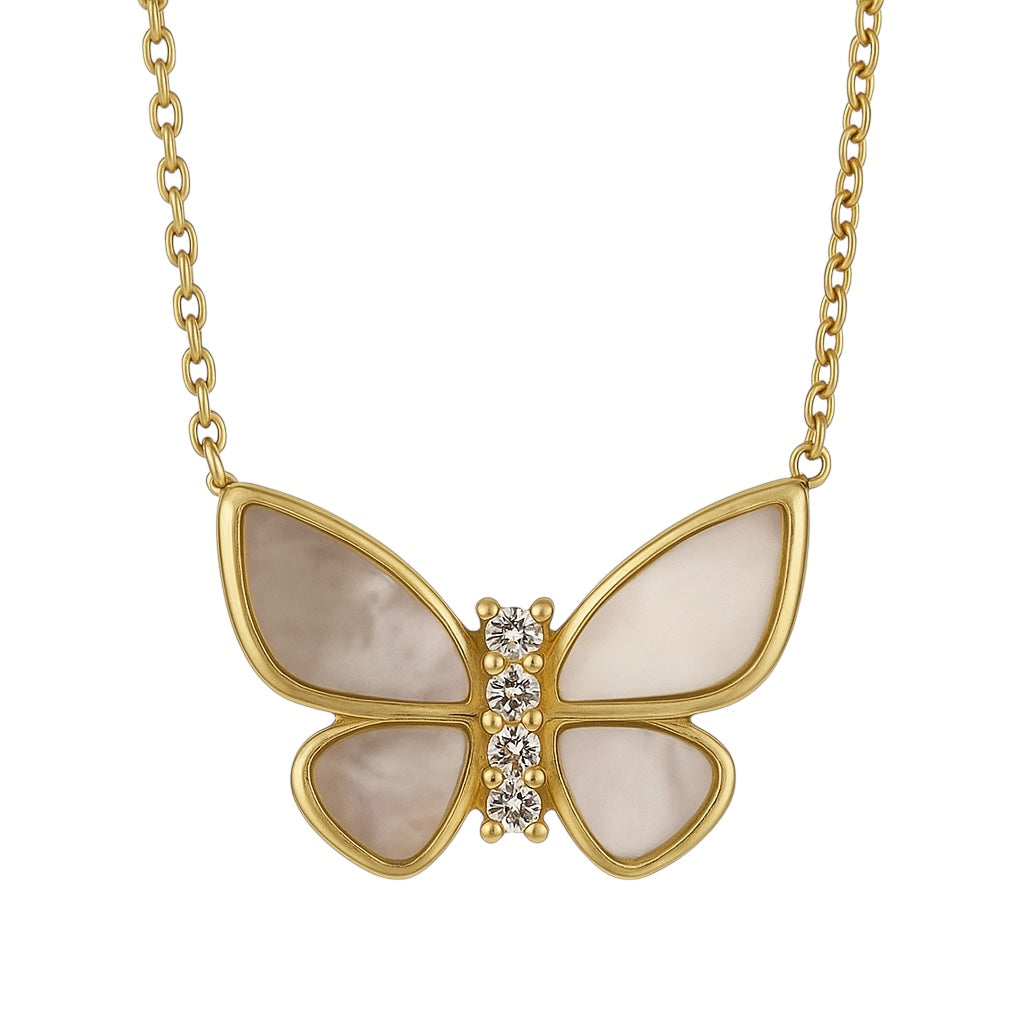 Avery | MOP Butterfly Necklace