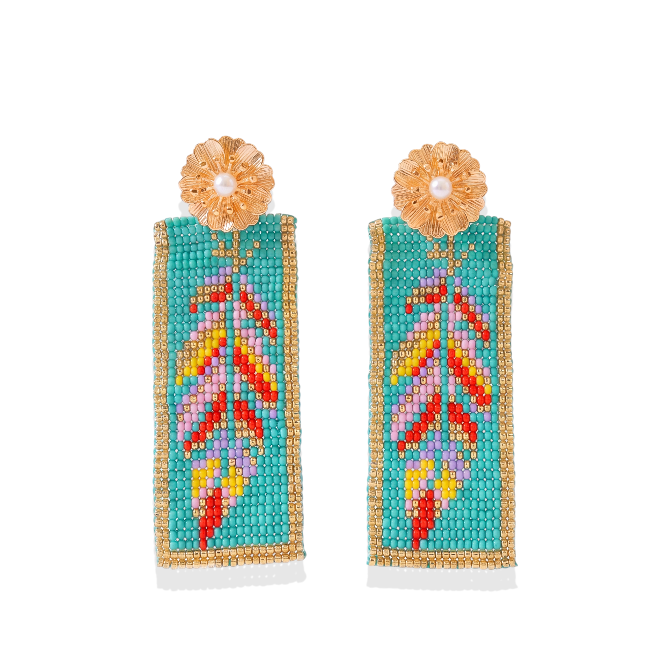 Azra Mosaic Drop Earrings - Bara Boheme