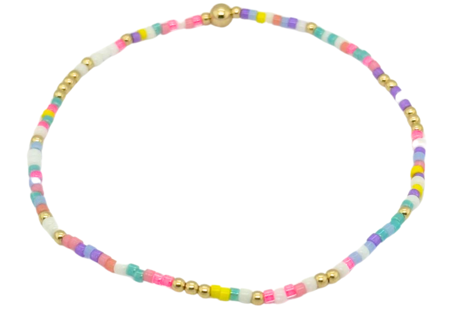COLORFUL 5 | Colorful Beads with 14K gold Filled Beads Bracelets