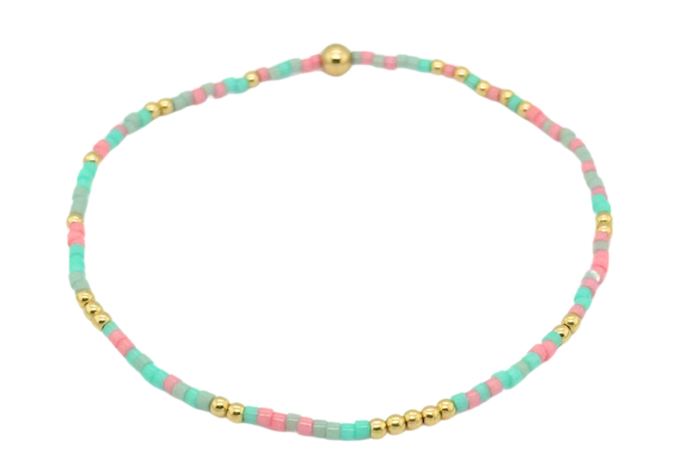 COLORFUL 4 | Colorful Beads with 14K gold Filled Beads Bracelets