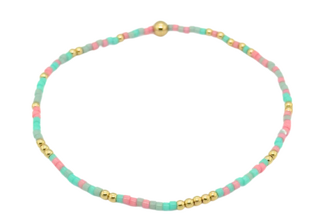 COLORFUL 4 | Colorful Beads with 14K gold Filled Beads Bracelets
