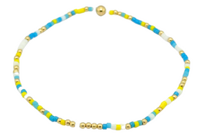 COLORFUL 6 | Colorful Beads with 14K gold Filled Beads Bracelets