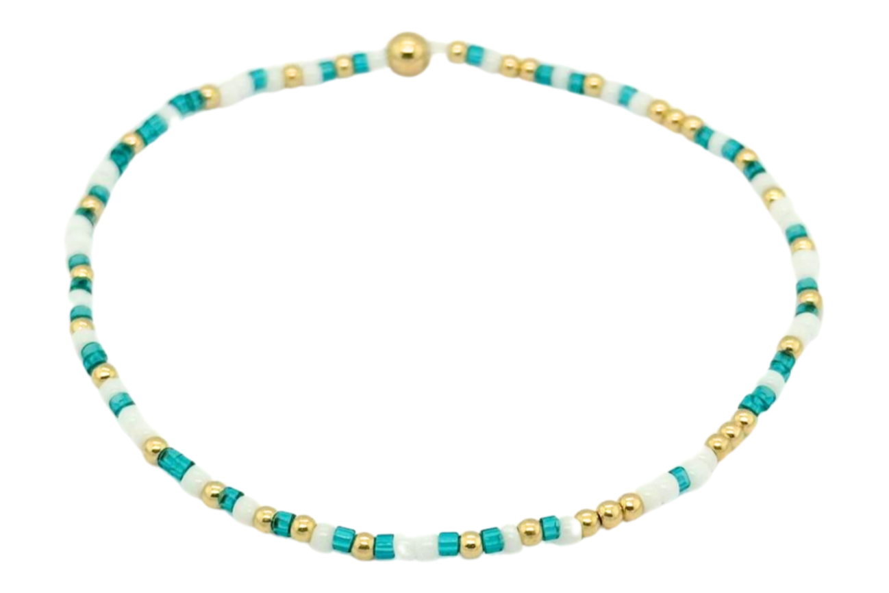 COLORFUL 9 | Colorful Beads with 14K gold Filled Beads Bracelets