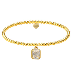 gold filled beaded bracelet